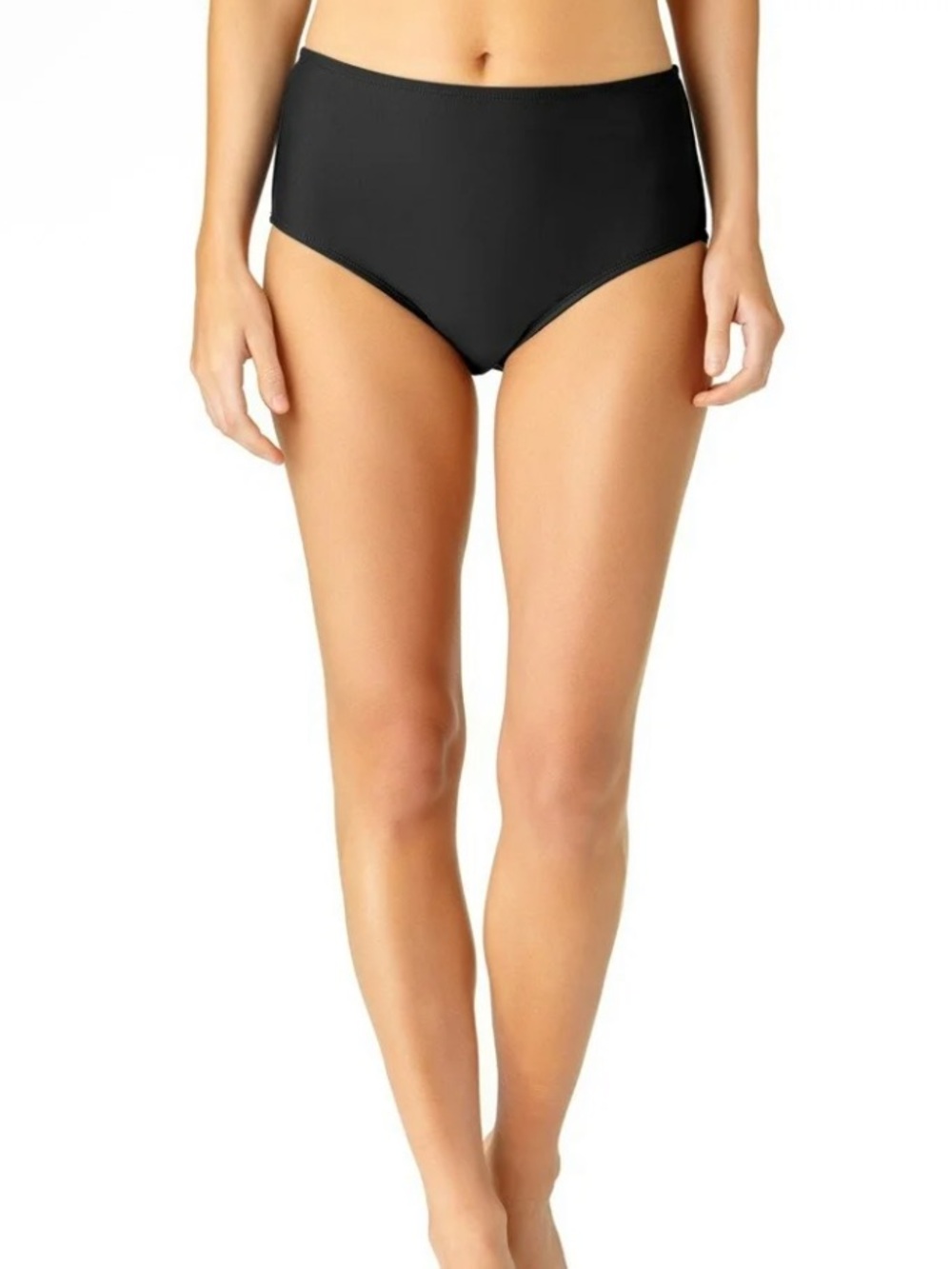Catalina Women's High Waist Black Bikini Tankini Swimsuit Bottoms NWT Large